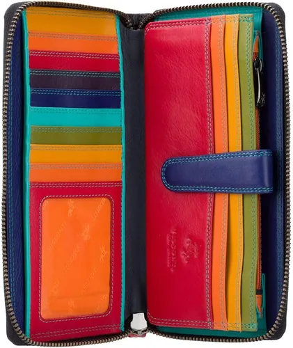Miniatura 2 de Visconti - Cartera de mano de piel suave multicolor para mujer, Spectrum 33 (negro multicolor), Negro