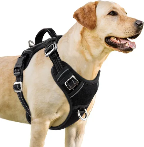 Miniatura 11 de BARKBAY Arnés para Perro Sin Tirones Talla Grande Arnés Reflectante para Perro con Clip Frontal y Asa de Control Fácil para Caminar Entrenar Correr