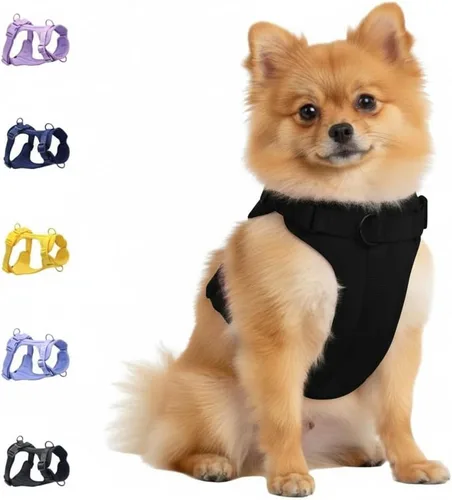Dog Harness - No Pull Adjustable Front Clip Vest with Soft Padding, 3Leash Clips, and No-Choke Oxford Design Comfort for Small, Medium, and Large
