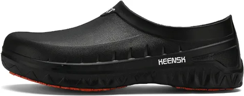 Miniatura 4 de ihinzry Chef Clogs - Zuecos de trabajo sólidos antideslizantes, impermeables, a prueba de aceite, para personal de restaurante, zapatos de cocina