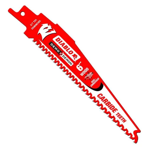 Miniatura 5 de Diablo Steel Demon Hojas de sierra alternantes con dientes de carburo para metal delgado - Vida de corte 50 veces más larga - 6" de longitud, 12 TPI