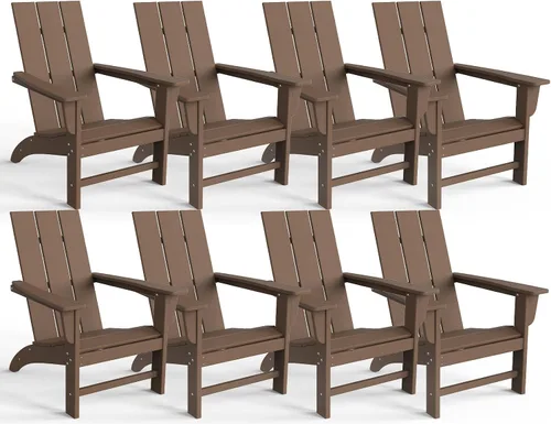 Miniatura 17 de Silla Adirondack moderna, sillas de patio de plástico HDPE para todo tipo de clima, silla para hoguera, sillas de césped al aire libre para terraza