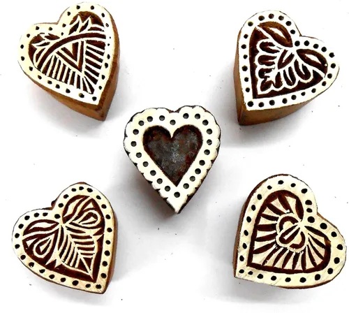 Miniatura 11 de CraftsofIndia® Bloques de madera de animales y pájaros para estampación, impresión en bloques en textiles, manualidades de cerámica, henna, pintura