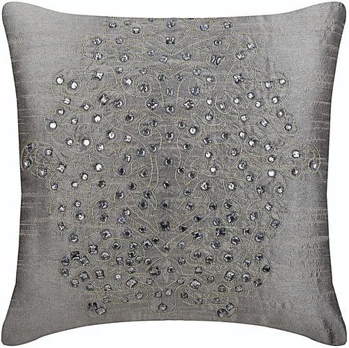 Miniatura 32 de The HomeCentric Funda de cojín para silla, fundas de almohada decorativas de 22 x 22 pulgadas (21.7 x 21.7 in), color plateado, fundas de almohada
