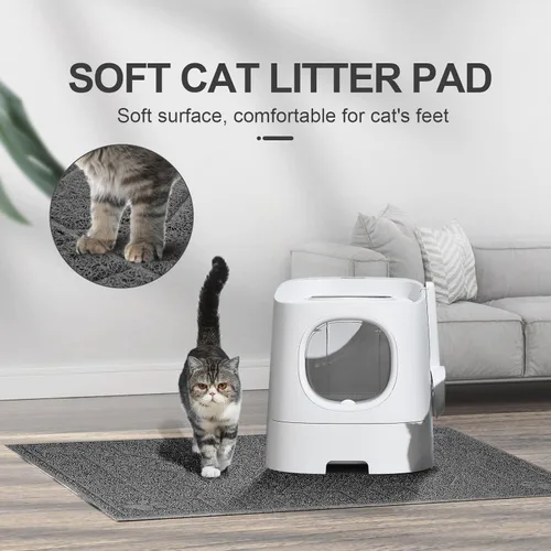 Miniatura 5 de Alfombrilla de Arena para Gatos, Alfombrilla Atrapa Arena Suave para las Patitas del Gatito, Alfombrilla para Caja de Arena de Gatitos de 47" x 35