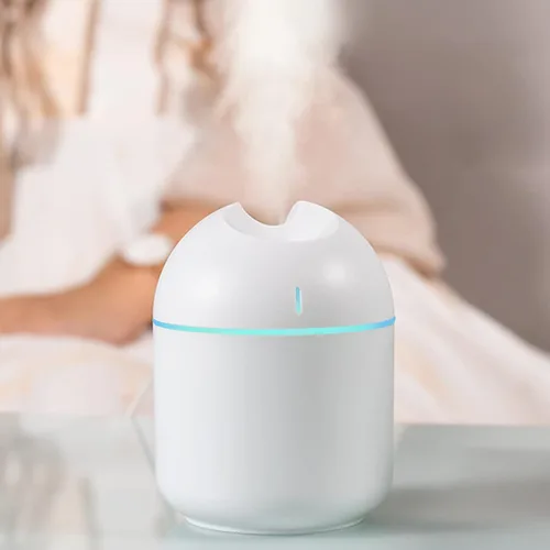 Miniatura 2 de Humidificador pequeño humidificador de aire de niebla fría, funcionamiento silencioso, apagado automático, mini humidificador con luz LED