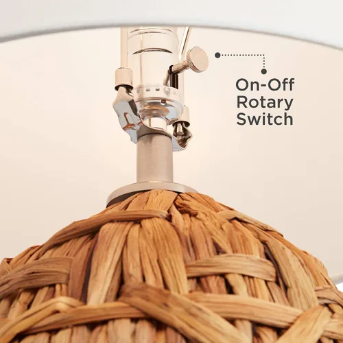 Miniatura 7 de 360 Lighting Nantucket - Juego de 2 lámparas de mesa rústicas de 26 pulgadas de alto, estilo casa de campo, estilo rústico natural, sala de estar