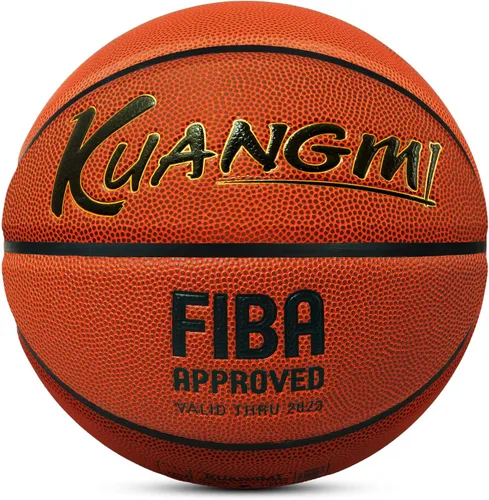 Miniatura 11 de Kuangmi Balón de baloncesto de la serie auténtica, hecho para pelotas de juego en interiores y exteriores, tamaño oficial 7/6/5, 29.5 pulgadas, 28.5