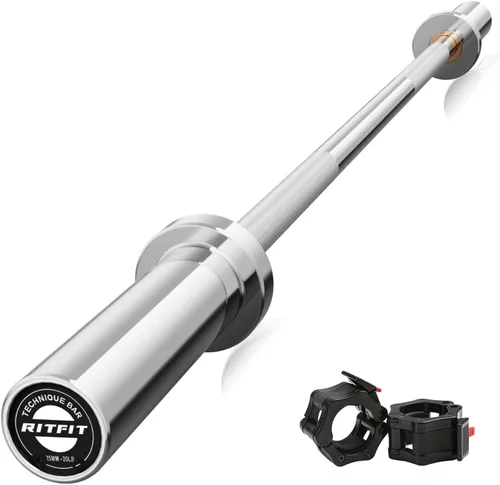 Miniatura 15 de RITFIT Olympic Barbell 4ft/6ft - 2 Inch Weight Bar for Strength Training, Weightlifting, Squat, Deadlift, Bench Press, Curl, Overhead Press