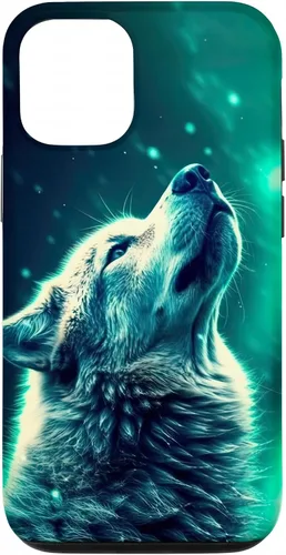 Miniatura 26 de Howling Wolf in Night Green Northern Lights Wolves Dog Lover Case for iPhone 16