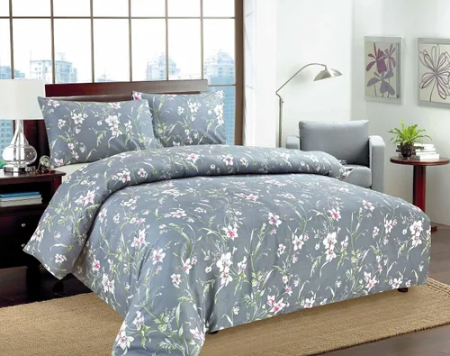 Miniatura 11 de Tache - Funda de edredón floral colorida color aguamarina, Mariposa de las Maravillas - Lujoso algodón reversible con cremallera y lazos