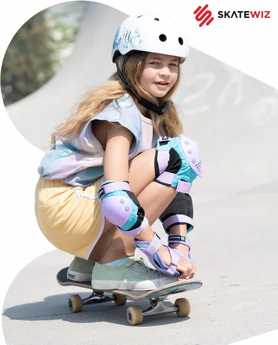 Miniatura 4 de SKATEWIZ Juego de almohadillas de protección para patineta para niños y adultos - Smash - Almohadillas para patines [6 piezas] con protectores