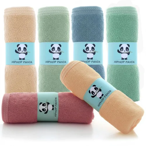 Miniatura 27 de HIPHOP PANDA Toallitas para bebé, rayón hecho de bambú - 2 capas ultra suaves y absorbentes, toalla facial de baño para recién nacidos - toallitas