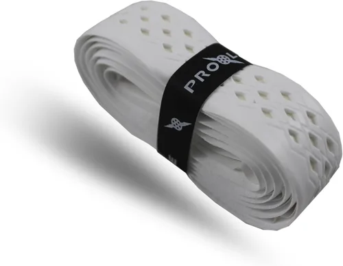 Miniatura 3 de Agarre de diamante sin sudor para palas de pickleball, tenis, raquetball Blanco con base blanca