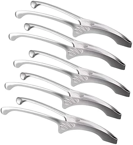 Miniatura 7 de 2 pinzas de acero inoxidable de 7.9 pulgadas para servir alimentos, pinzas de cocina de pie para parrilla, buffet