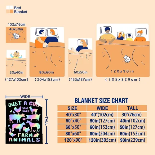 Miniatura 5 de Manta con diseño de animales de granja, regalo para niños y niñas, amantes de los animales de granja, adorable diseño de animales, súper suave
