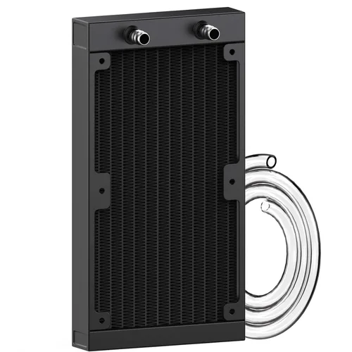 Miniatura 9 de Clyxgs Radiador de refrigeración por agua, radiador intercambiador de calor de aluminio de 12 tubos con tubo para PC CPU, computadora, sistema de 12