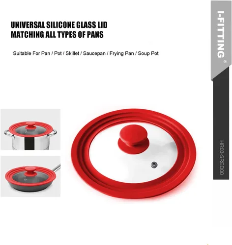 Miniatura 9 de HR Huare Technology - Tapa universal para olla, sartén, sartén para utensilios de cocina de 11 pulgadas, 12.5 pulgadas, tapa de silicona apta
