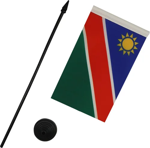 Miniatura 99 de AZ FLAG Sierra Leone Bandera de mesa 5'' x 8'' - Bandera de escritorio de Sierra Leona 21 x 14 cm - Bastón y base de plástico negro