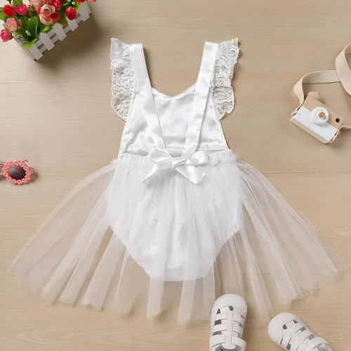 Miniatura 53 de Traje de bebé niña primer cumpleaños traje de encaje tul mameluco princesa tutú vestido de un año cumpleaños pastel Smash fotografía ropa