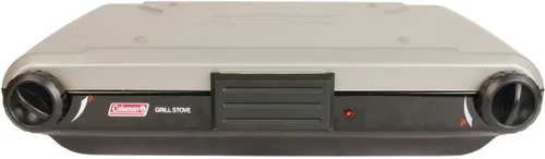 Miniatura 6 de Coleman Parrilla y estufa de mesa 2 en 1 con 2 quemadores ajustables, parrilla y estufa a propano con encendido de botón, protectores contra