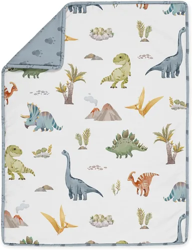Miniatura 4 de Sweet Jojo Designs Acuarela dinosaurio dinosaurio niño bebé cuna juego de cama infantil habitación de bebé transpirable malla transpirable cuna