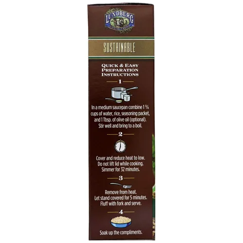 Miniatura 3 de Lundberg Family Farms - Arroz orgánico de grano entero y arroz silvestre, ajo y albahaca, guarnición, básico de despensa, 100% grano entero, sin