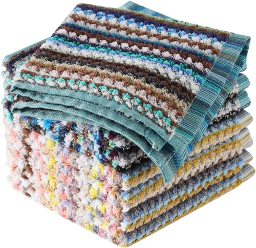 Miniatura 13 de Oeleky - Paños de cocina para lavar platos, trapos de platos ultra absorbentes, paños de limpieza de algodón, paquete de 8, 12x12 pulgadas