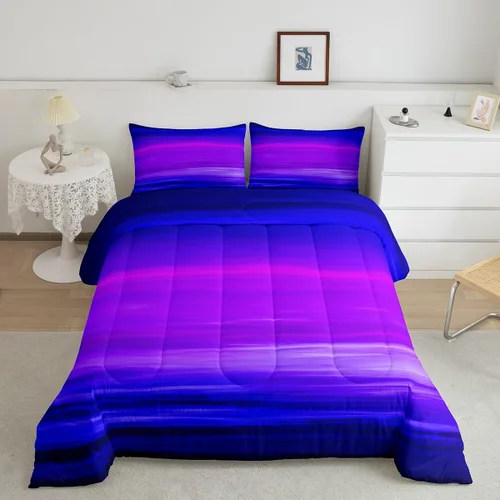Miniatura 35 de jejeloiu Juego de edredón de dibujos animados para niños, tamaño individual, estampado de gatos, juego de ropa de cama con patrón de hojas, edredón