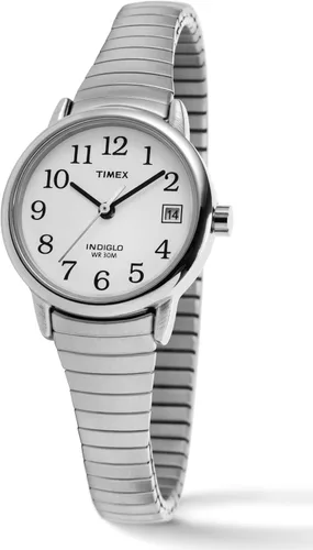 Miniatura 2 de Timex Reloj de Easy Reader Fecha banda de expansión para mujer, Casual, PlateadoBlanco