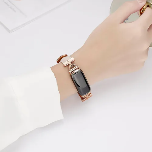 Miniatura 2 de Correas de cuero compatibles con Fitbit Inspire 3, correas de reloj de repuesto en forma de D, pulsera suave para Fitbit Inspire 3 Fitness Tracker