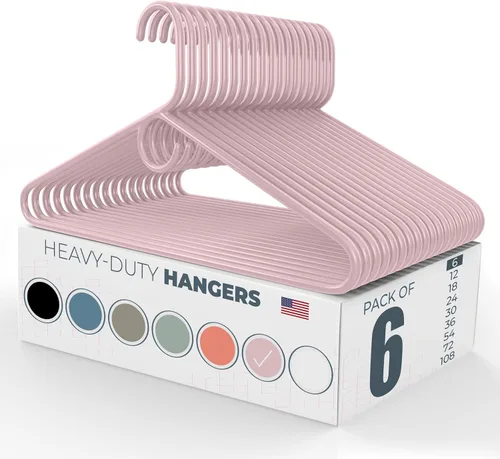 Miniatura 124 de Perchas de plástico resistentes hechas en Estados Unidos a granel, 20, 30, 50, 100 unidades disponibles, perchas de plástico fuertes, perchas