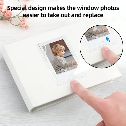 Miniatura 8 de Polaroid - Paquete de 2 álbumes de fotos con espacio de escritura, ventana frontal, álbumes de fotos Polaroid de 3 pulgadas para cámara instantánea