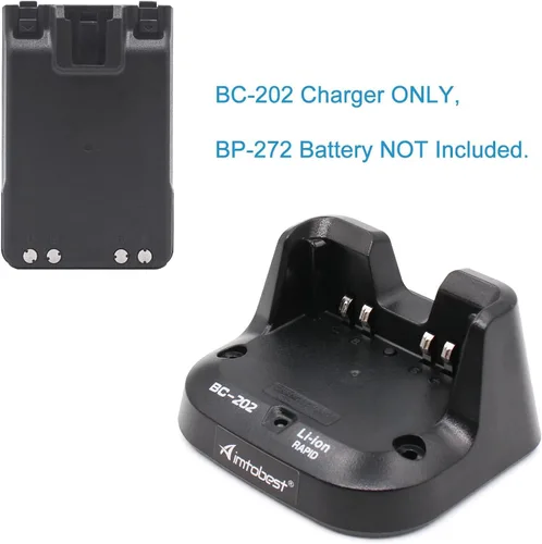 Miniatura 5 de BC-202 Cargador rápido compatible con ICOM ID-31 ID-31A ID-31E ID-51 ID-51A ID-51E ID-52 ID-52A ID-52E IC-705 IP-100H IP-503H IP-501H Radio BP-271