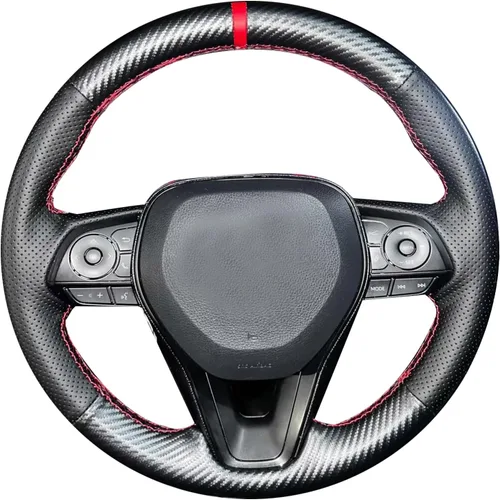 Miniatura 8 de Funda de volante de cuero genuino cosida a medida para Toyota Avalon RAV4 2019 2020 2021 2022 2023 2024/Camry 2018-2024 / Corolla 2020-2025/Venza
