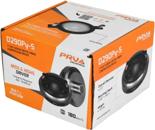 Miniatura 6 de PRV AUDIO D290Py-S 180 Watts 1" Pro Audio atornillado controlador de compresión 8 ohmios (individual)