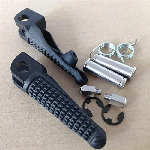MT390-029 - Reposapiés delantero negro compatible con Kawasaki Zx6R Zx9R Zx10R Zx-6R Zx