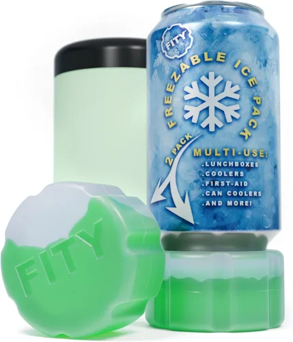 Miniatura 14 de FITY Paquete de 2 unidades de hielo congelable multiusos para vasos, loncheras, bolsas de pañales, dolores musculares, adaptador de lata de 12 onzas