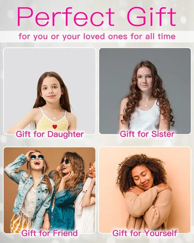 Miniatura 2 de Regalos personalizados únicos para ella, collares con inicial para mujer, collar con dije de moneda grabada de doble cara con letra, joyería