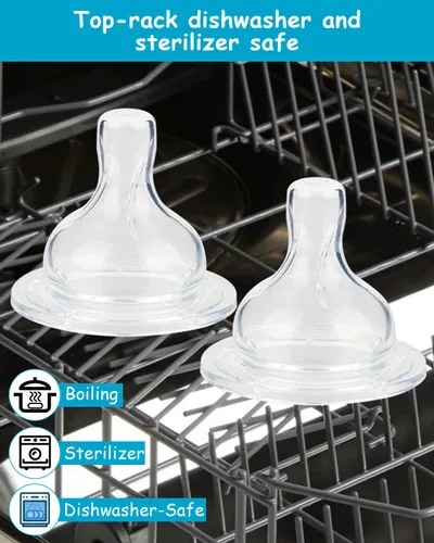 Miniatura 8 de Tetina de silicona para biberones anti-cólicos Philips Avent, Flujo 3, 3m+, flujo rápido, 4
