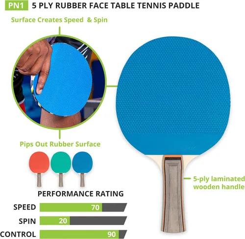 Miniatura 5 de Champion SportsChampion Sports PN2 Table Tennis Paddle