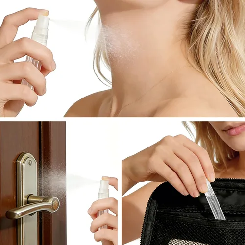 Miniatura 3 de Elfenstal - 25 piezas de vidrio transparente de 0.2 fl oz 1/6 oz atomizador de niebla fina atomizador botella de perfume recargable botella vacía
