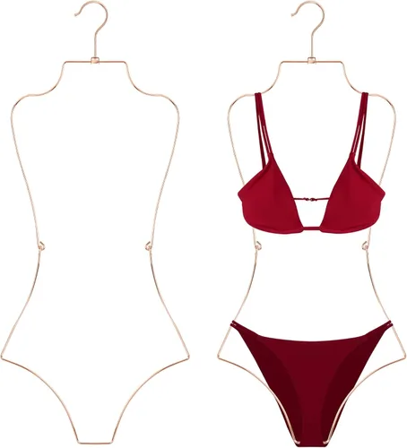 ZEDODIER Colgador para traje de baño, estante colgante de lencería, gancho giratorio superior, diseño plegable Oro rosa