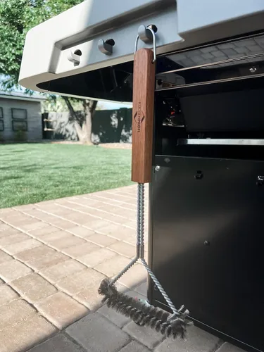 Miniatura 2 de Küchenprofi Cepillo de barbacoa de acero inoxidable – 17.7 pulgadas de largo, mango de palisandro – Cepillo de parrilla resistente y limpiador