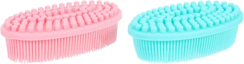 Ipetboom Cepillo de baño sensorial de silicona para niño y niña, exfoliante de doble cara, peine de masaje suave para estimulación táctil y
