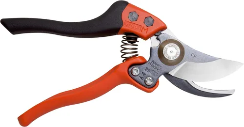 Bahco BAHPX-S2 ERGO Tijeras de podar pequeñas de derivación, 7 pulgadas de largo, mango de agarre suave fijo recubierto de elastómero, capacidad de