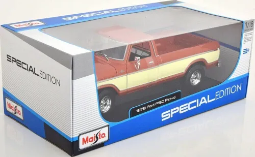 Miniatura 6 de Maisto - Modelo a escala 1/18 compatible con Ford Replica modelo miniatura clásico vintage coleccionable F150 Pick-up 1979 (marrón)
