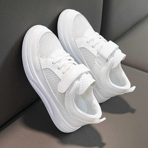 Miniatura 5 de IWIHMIV Zapatos deportivos de malla transpirable antideslizante para niños y niñas, para correr, deportes, caminar, zapatos deportivos cómodos