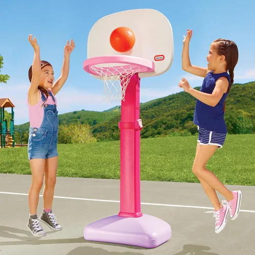 Miniatura 2 de Little Tikes Easy Score - Juego de básquetbol, color rosa, exclusivo de Amazon, 22.00 pulgadas de largo x 23.75 pulgadas de ancho x 61.00 pulgadas