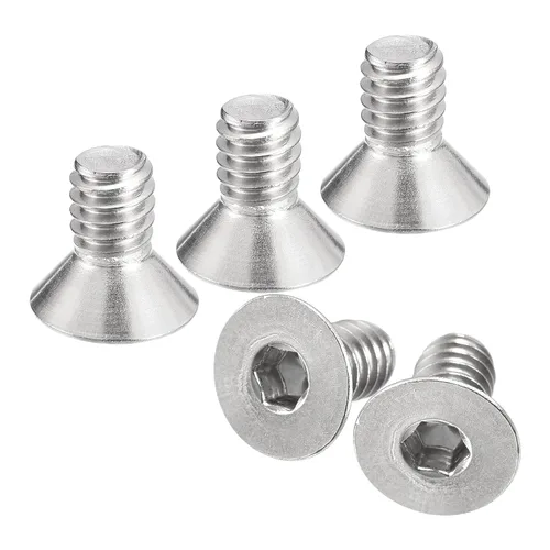 uxcell Tornillos de cabeza avellanada plana de 1/4-20x1/2, 30 tornillos de cabeza plana de acero inoxidable 304, rosca completa, pernos avellanados